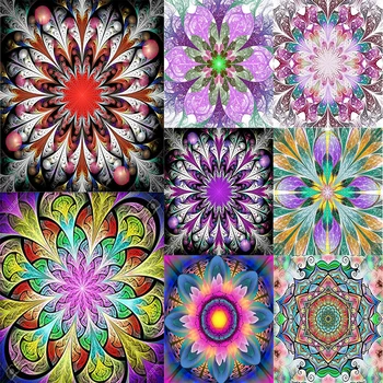 

Embroidery Diamond Painting Full Drill Set Home Gorgeous Flowers 5D DIY Decor for Household Living Room Wall Supplies