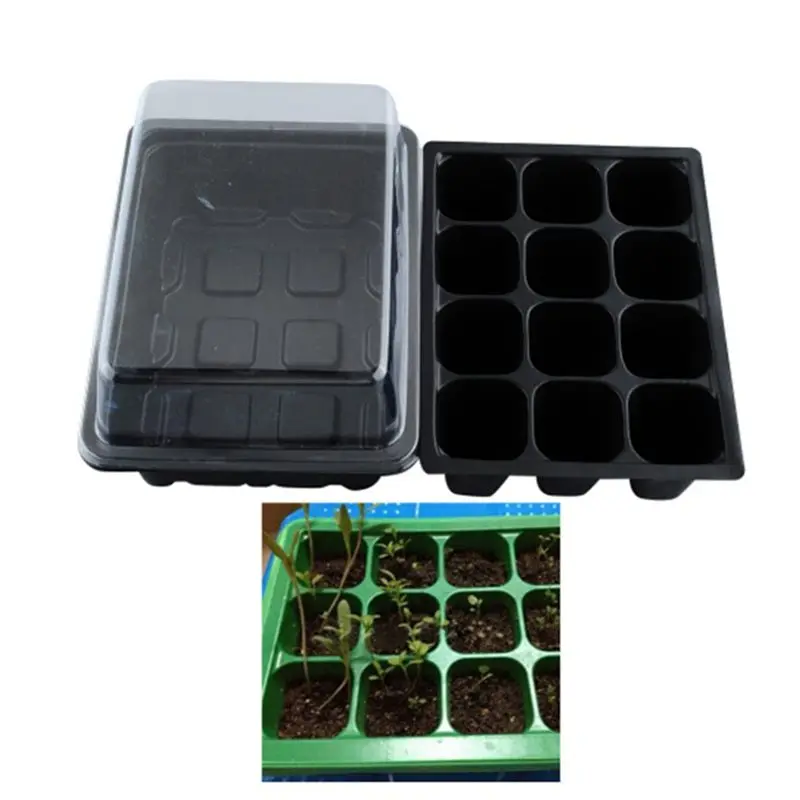 5 набор 12 ячеек Детский горшок для посадки семян набор лотков растительный ящик для проращивания с крышкой садовая коробка для выращивания