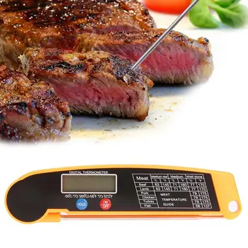 

Folded Meat Thermometer Digital BBQ Thermometer Electronic Cooking Food Thermometer Kitchen Oven Thermometer Tools