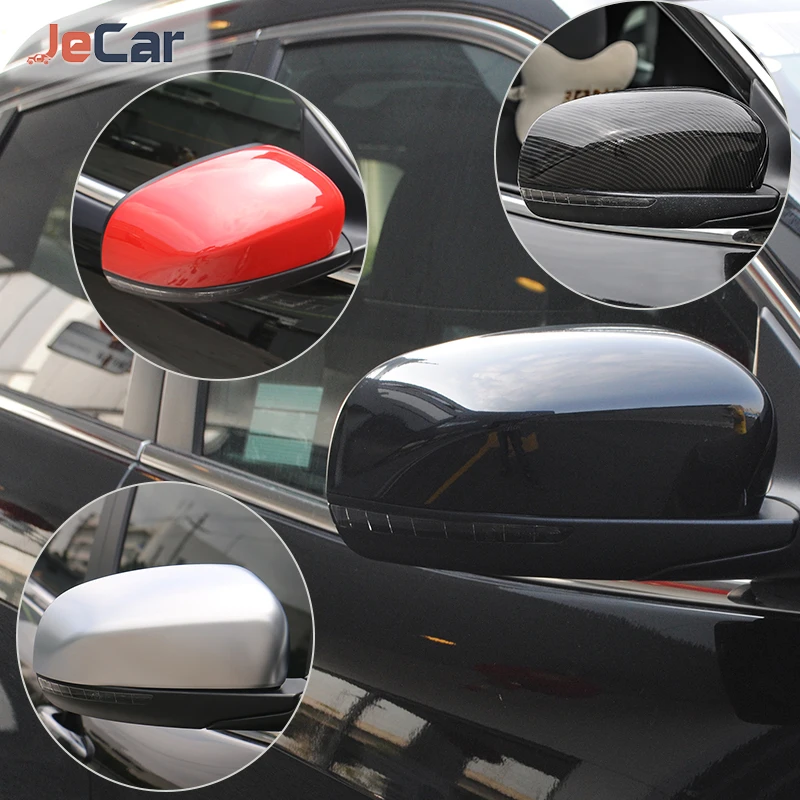 Rearview Mirror Protector Auto Mirror Accessories Carbon Fiber Mirror Cap Car Rearview Mirror Shell Cover For Jeep Compass 2017 Up For Jeep Cherokee 2014 Up Rear View Mirror Decoration Car Accessories