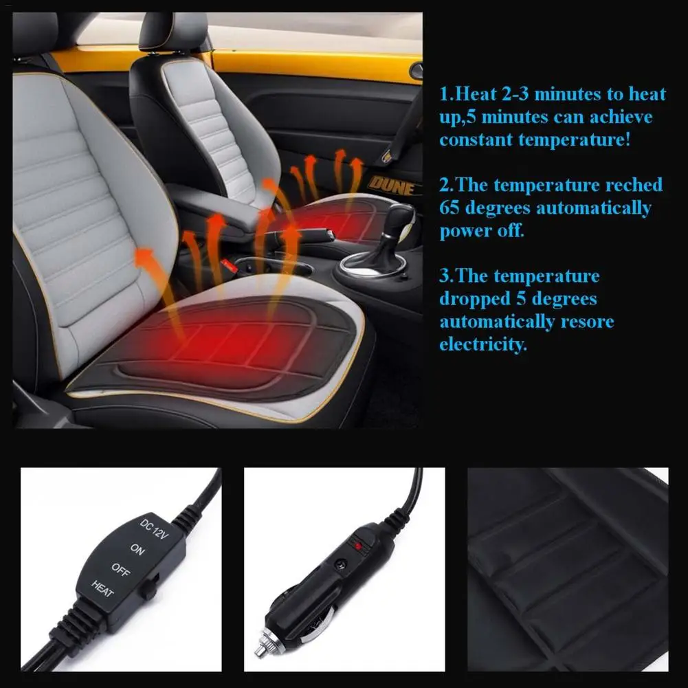 12V передняя+ задняя Автомобильная подушка для сиденья с подогревом зимний обогреватель подушки автомобильные чехлы