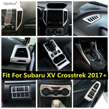 

Lapetus Matte Accessories For Subaru XV Crosstrek 2017 - 2020 ABS Head Lamps Button / Middle Air AC Outlet Vent Cover Kit Trim