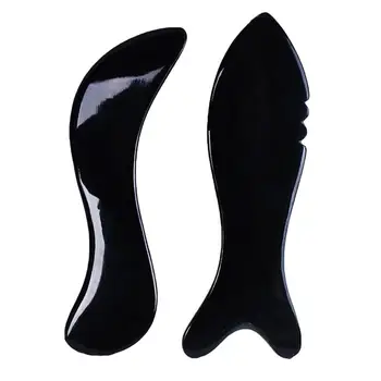 

2pcs Guasha Boards Cattle Horn Portable Durable SPA board for Massage