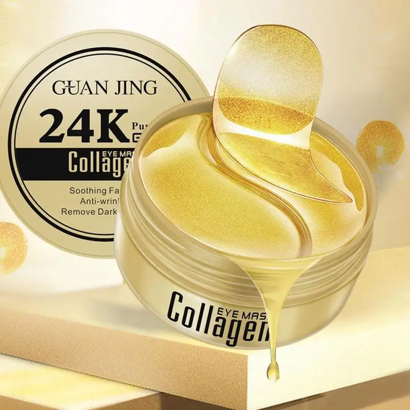 

60pcs Gold Collagen Eye Mask Face Anti Wrinkle Gel Sleep Gold Mask Eye Patches Collagen Moisturizing Eye Mask Eye Care