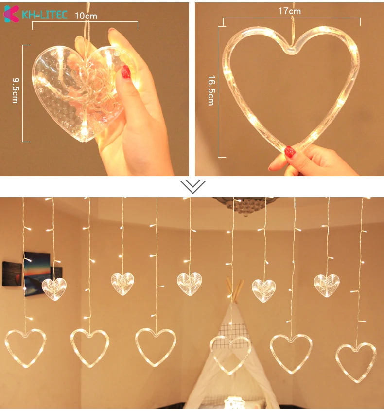 Heart-shaped-LED-String-Lights-Romantic-Valentine`s-Day-Christmas-Birthday-Wedding-Party-Curtain-Decoration-Led-Fairy-Lights8