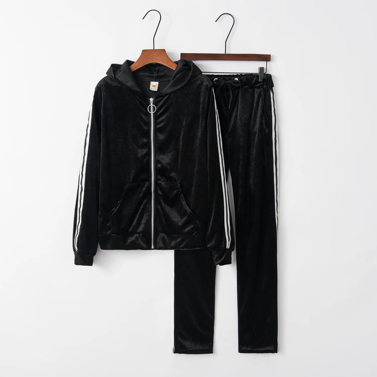 

Zipper solid 2020 New Design Fashion Hot Sale Suit Set Women Tracksuit Two-piece Style Outfit Sweatshirt Sport Wear