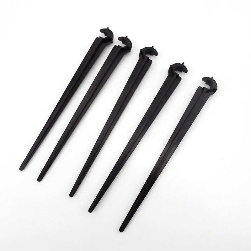 Description Picture 5 of item1/4" Garden Hose Drip Irrigation Support Stakes C Shape Hook 4/7mm Tube Pipe Fixed Holder Watering Dripper Sprinkler Bracket