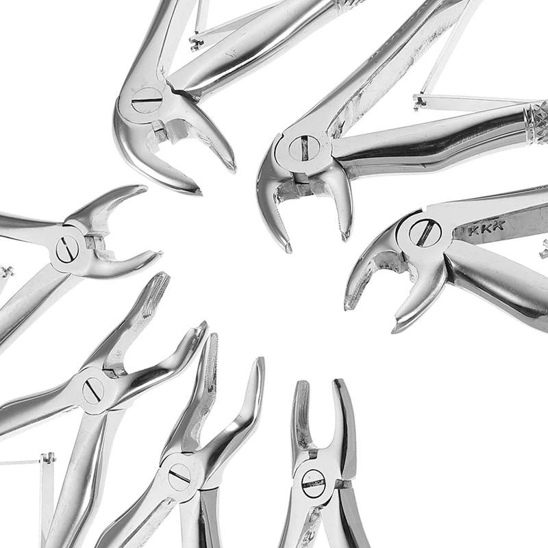 

7pcs Dental Forceps Children's Tooth Stainless Steel Extraction Forcep Pliers Kit Orthodontic Dental Lab Instruments Tools