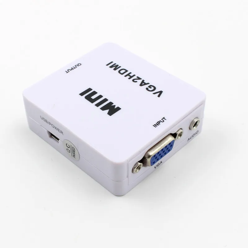 Преобразователь из VGA в HDMI мини адаптер с аудио портом питания Поддержка порта 1080P