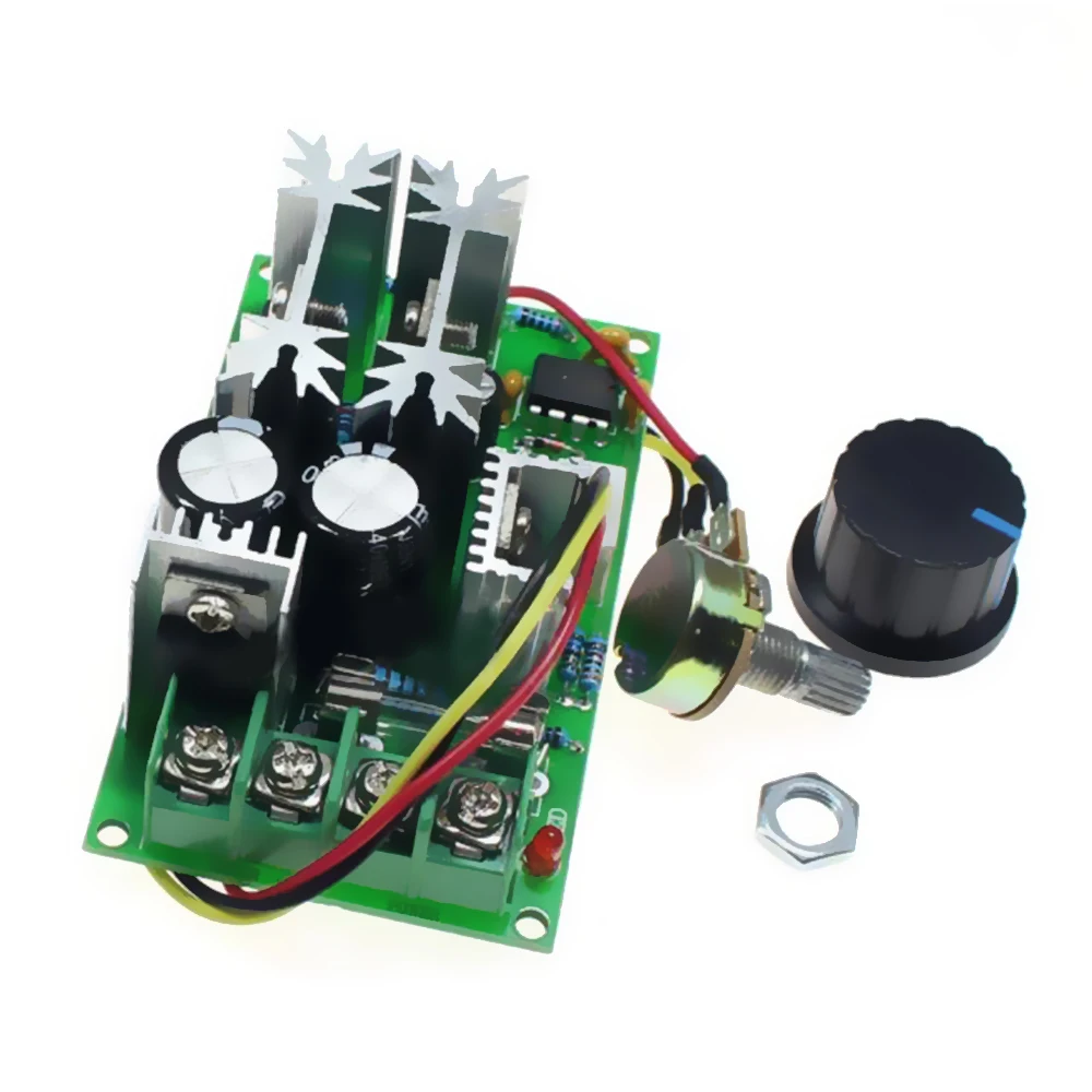 DC 10 60V 0 до 20A двигатель постоянного тока Скорость регулятор 25 кГц Макс 1200 Вт
