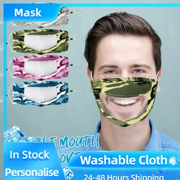 

Face Maskes For Adult Print Face Mask With Clear Window Visible Expression For The Deaf And Hard Of Hearing Masque Mascarillas