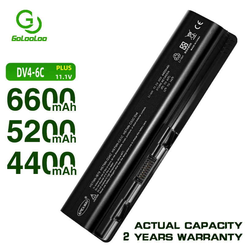 Golooloo ноутбук Батарея для hp павильон DV6 HSTNN IB72 DV4 DV5 G50 G71/70 G60 G61 LB72 UB72 LB73 UB73|battery for hp|laptop