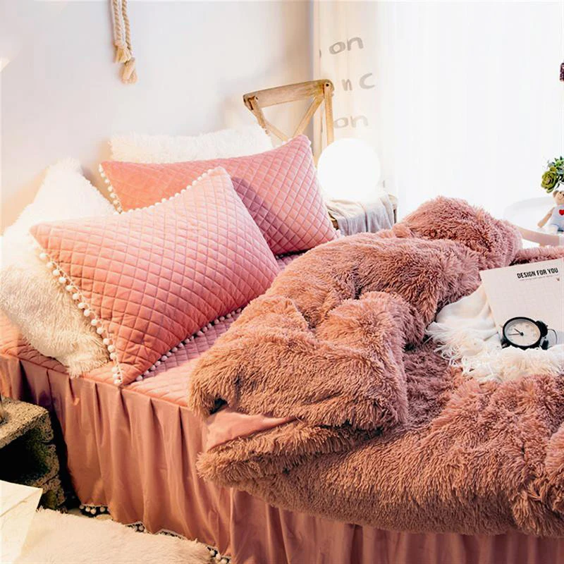 CANIRICA пушистое одеяло, мягкое плотное одеяло s для кровати, диванное пушистое одеяло, покрывало, теплое Deken с наволочкой, зимнее украшение