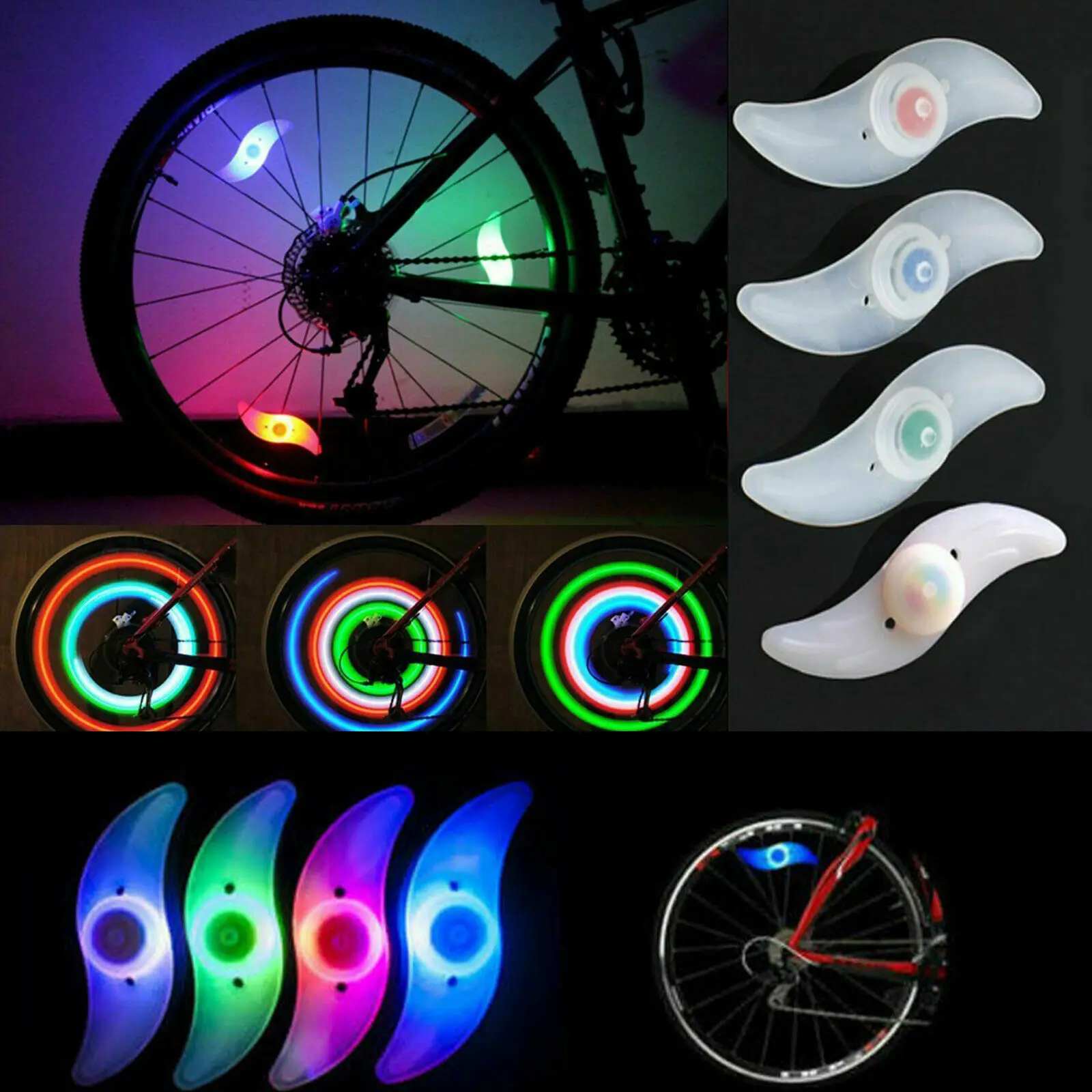 

1pcs LED Neon Flash Bike Tire Valve Cap Bicycle Flash Light Mountain Road Bike Cycling Tyre Wheel Lights with Battery Powered