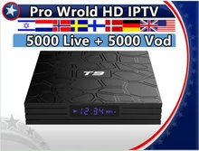 T9 RK3318 Android 9.0 Smart TV Box&Nordic PRO subscription Europe Israel Belgium France Arabic IPTV TV Box Set Top Box