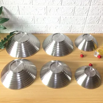 

304# Stainless Steel Bowl Double layer Insulation screw threads Bowl
