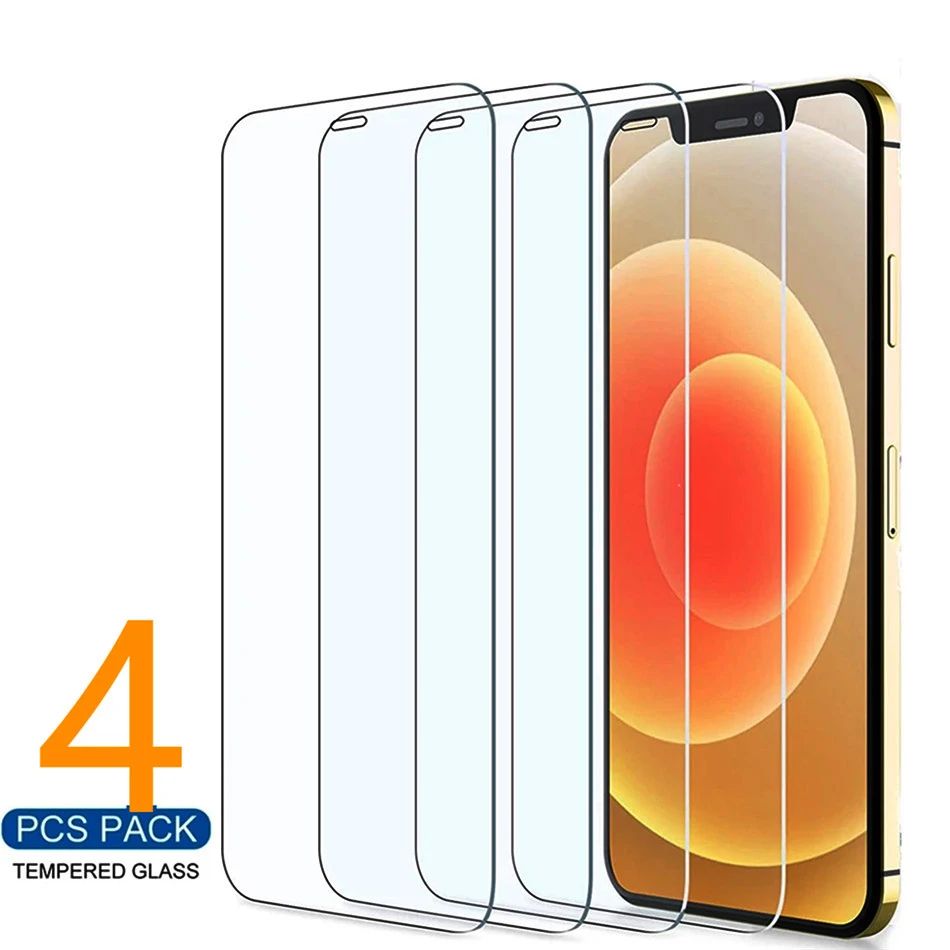 4 шт. защитные пленки для экрана закаленное стекло Iphone 12 13 Mini I Phone 11 Pro XS Max XR X |