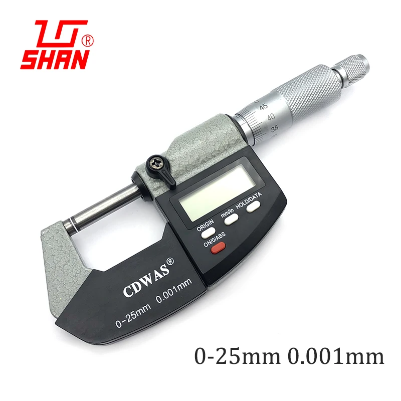 Brand 025mm Electronic Outside Micrometer 0.001mm Digital Micrometer