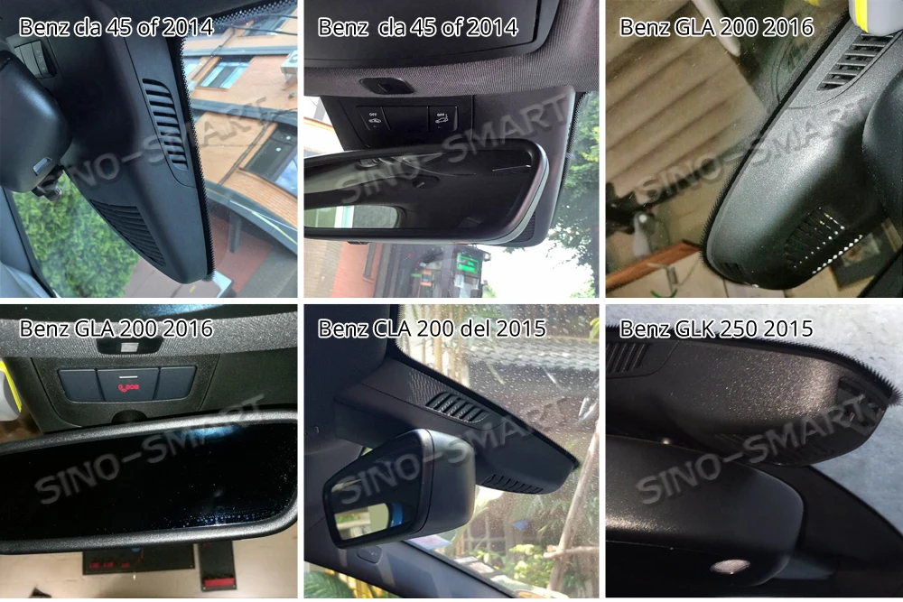 SINOSMART Novatek 96658 автомобильный WiFi DVR камера для Mercedes Benz GLA A CLA класс управления с помощью приложения SONY IMX323
