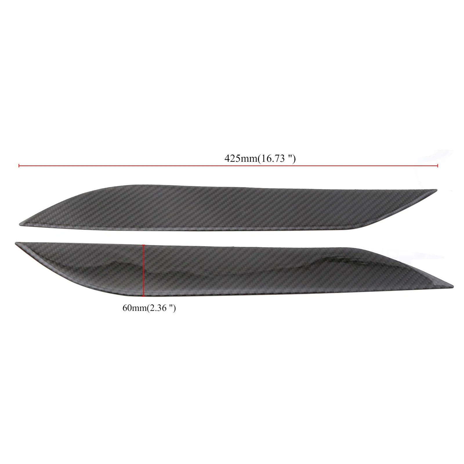 2 Pcs Car Front Bumper Fins Exterior Lip Splitter Carbon Fiber Eyebrow Spoiler Canards Plate Sticker For Nissan 350Z Z33 2003-08