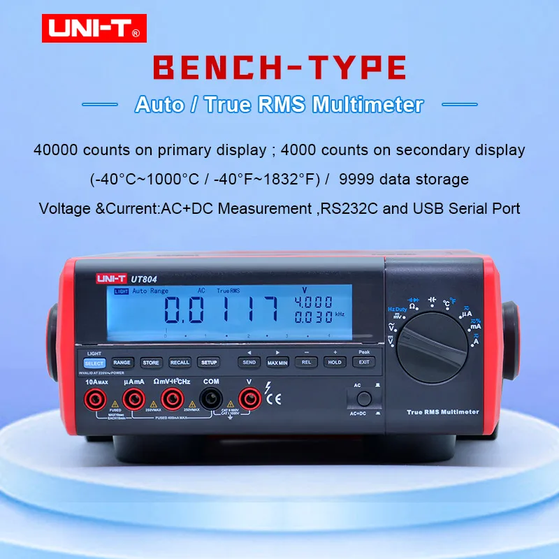 Цифровой мультиметр True RMS скамья измеритель температуры UT804 дмм Гц конденсатор