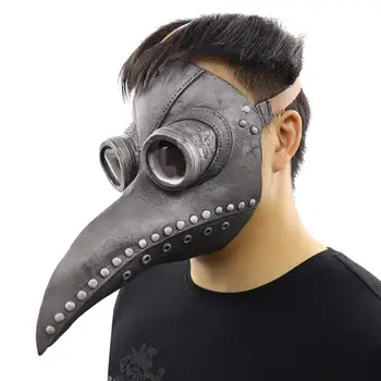 

New Plague Doctor Mask Beak Doctor Mask Long Nose Cosplay Fancy Mask Gothic Retro Rock Leather Halloween Beak Mask