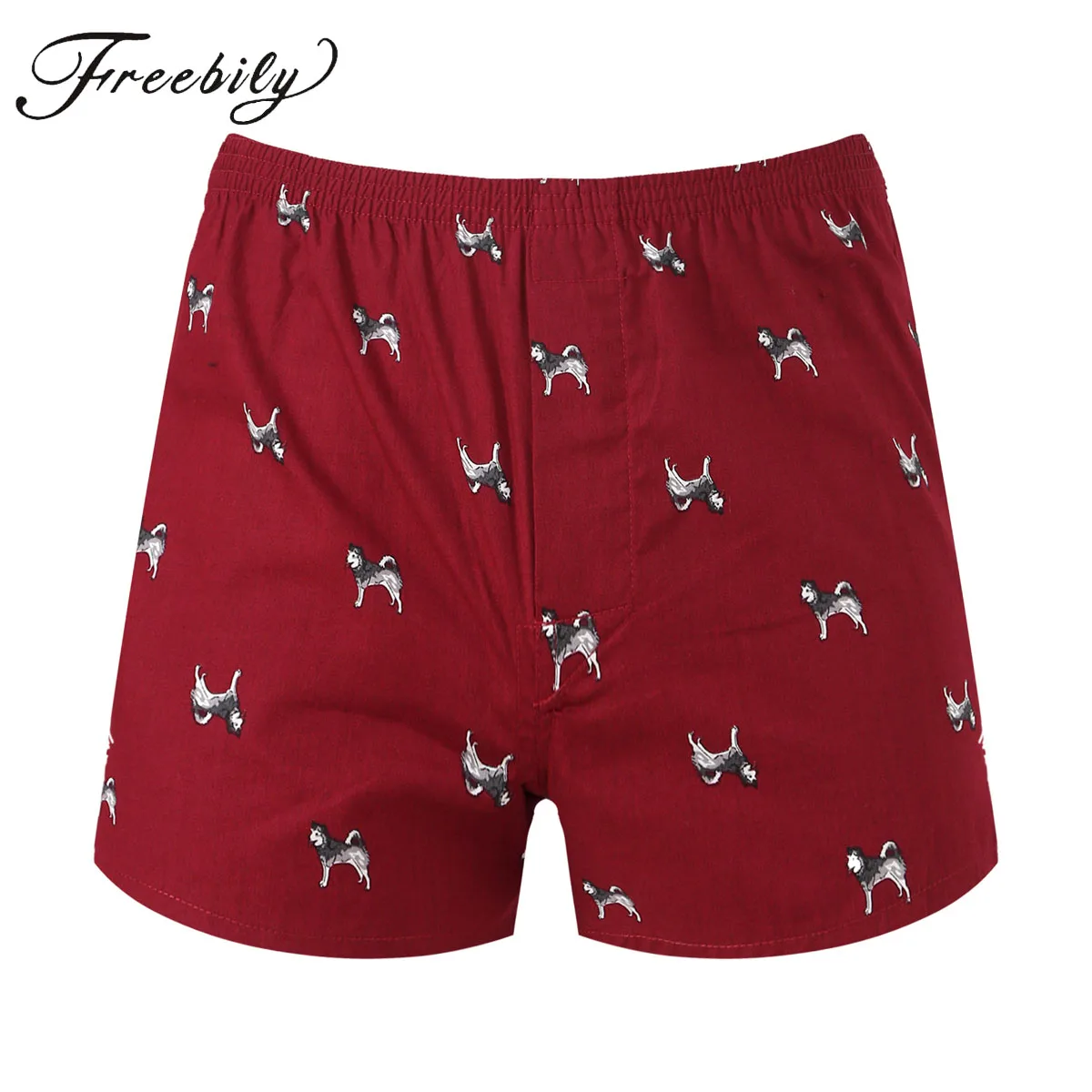 Mens Stylish Print Boxers Shorts Summer Lounge Underwear Lingerie Shorts Elastic Briefs Nightwear