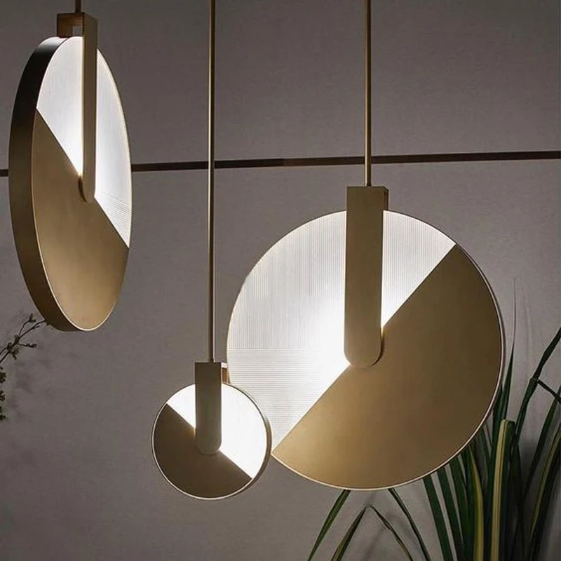 

circle ledround pendant light Designer Modern gold pendant light Dining living Room Decoration Bedroom Study restaurant lighting