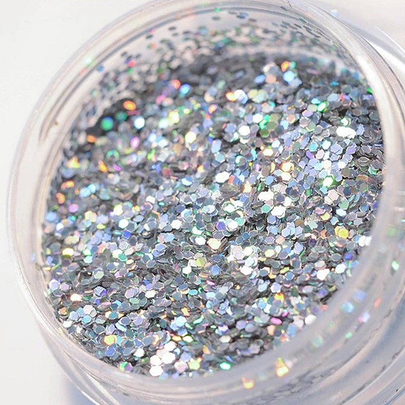 

1 Pcs Hexagon Glitter Powder Sequin Nail Art Holo Glitter Dust Decoration Manicure DIY Holo Nail Glitter Sparkly Nails Art TSLM1