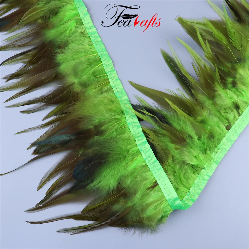 

1 Meter Rooster Feather Boa 12-15cm Natural Rooster Feathers Ribbon Christmas Tree Decoration Fringe Trim Clothing Sewing Crafts
