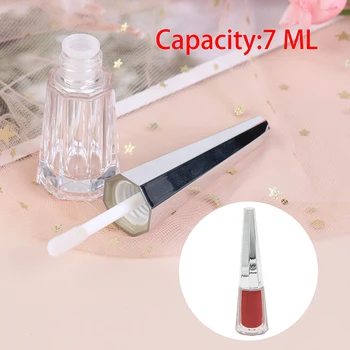 

7ml Geometric Cone Shape Empty Clear Lip Gloss Container Portable DIY Lip Balm Liquid Lipstick Tube Dispenser Bottle Makeup Tool