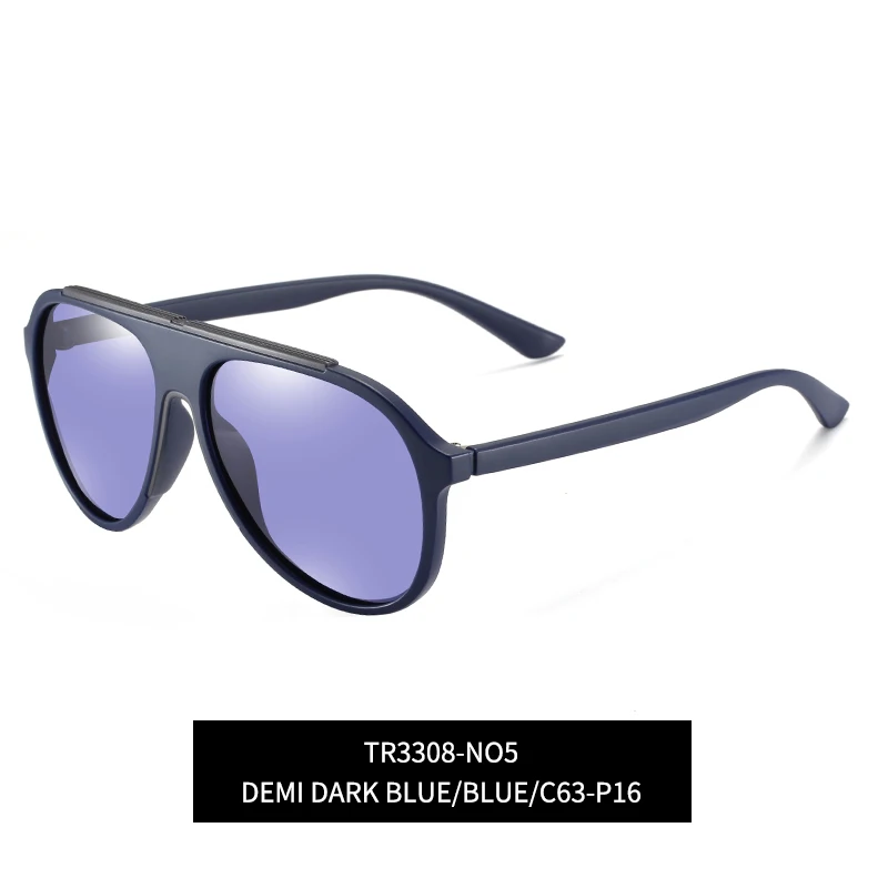 blue C63-P16 ROUPAI солнцезащитные очки, мужские, Ретро стиль, поляризационные, брендовые, дизайнерские, модные, уф400, высокое качество, для вождения, пилота, солнцезащитные очки, оттенки для мужчин, синие - Цвет линз: blue C63-P16