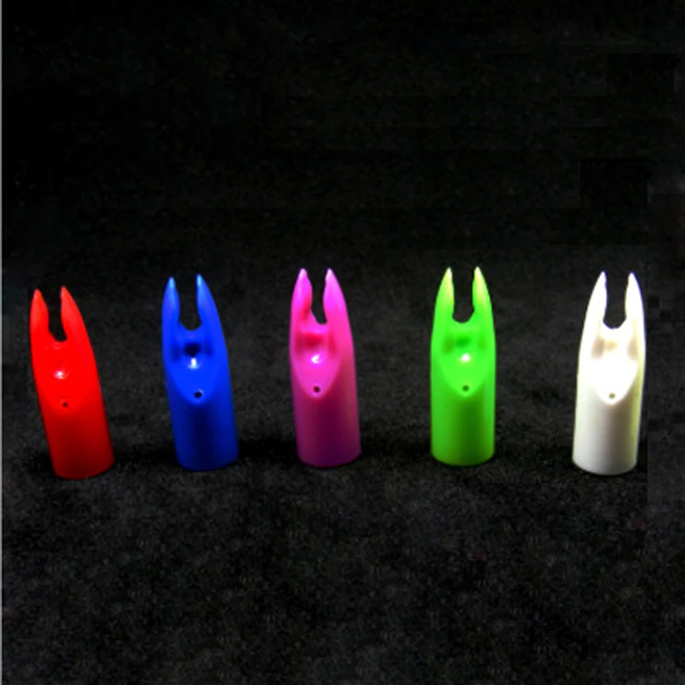30pcs Archery Arrow Nocks Shaft OD 8mm Suitable For Wood Arrow Glass fiber Aluminium And Carbon Fiber 6 Color archery arrows archery arrow nocks
