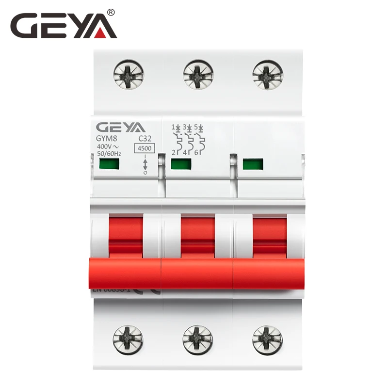 

Free Shipping Electrical Breakers 3P MCB 6A 10A 16A 20A 25A 32A 40A 50A 63A 220V Mini Circuit Breaker GEYA Disjuntor
