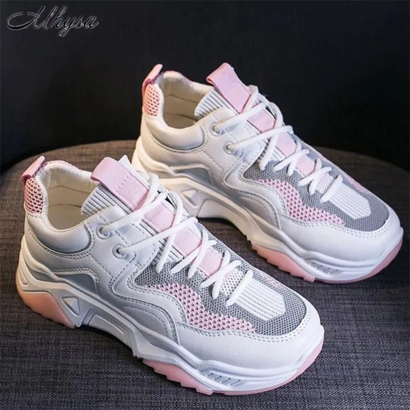 

Mhysa 2020 New Spring Mesh Women Sneakers Fashion Thick Bottom Womens Platform Casual Shoes vulcanized shoes Zapatos De Mujer