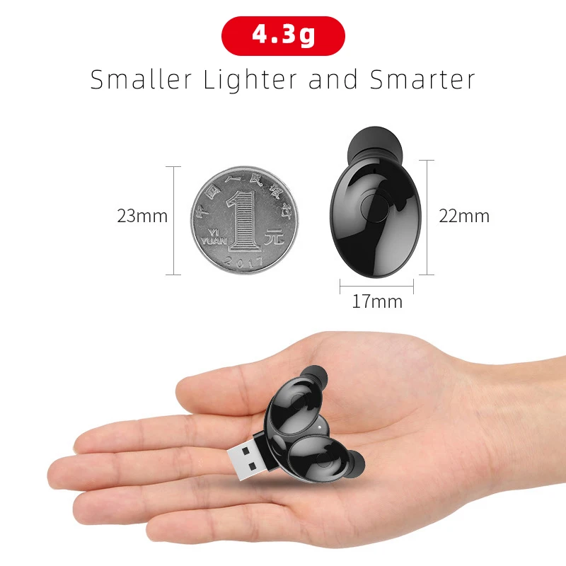 CHAURE Headphone Wireless Bluetooth 5 0 Tws Mini Earbuds Noise Reduction Gaming Headset With Charging USB 3D Stereo Sports
