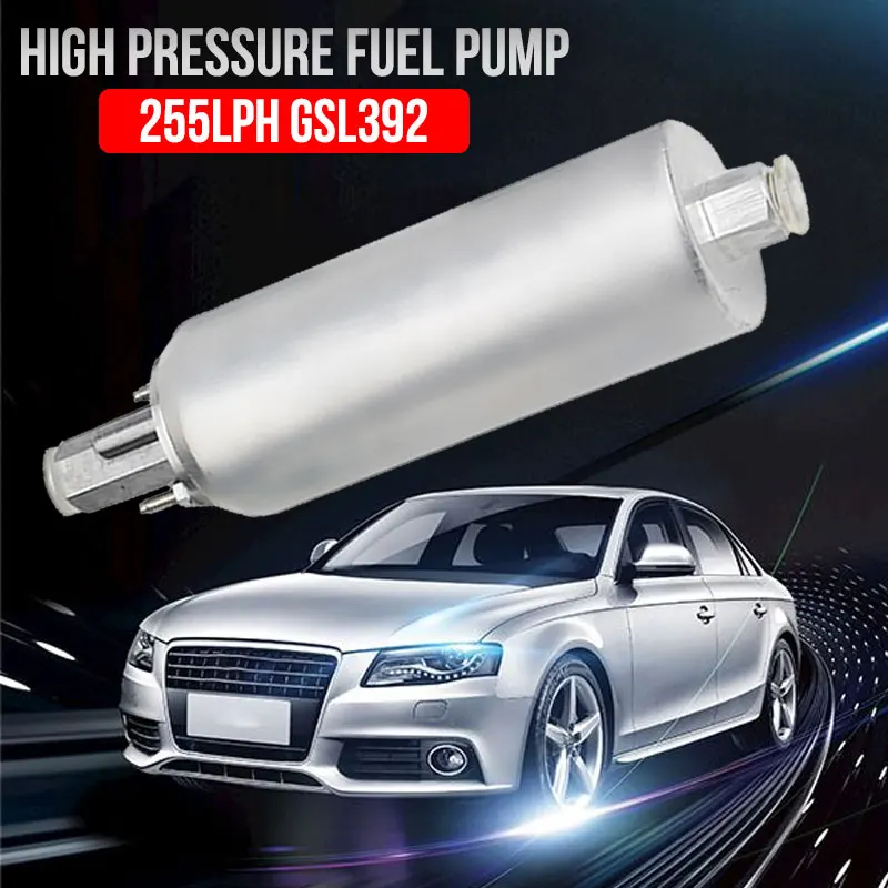 Vehemo 255LPH GSL392 внешний встроенный Автомобильный Топливный насос с высоким потоком и давлением, топливный насос высокого давления, Универсальный Топливный насос