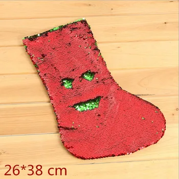 

New Sequined Christmas Stockings With Double - sided Sequined Stocking Picks Decorated With Christmas Stocking Gift Bags