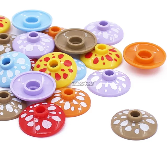 Marumine MOC Mushroom 12992 Building Blocks Fungus 59900 4740 40PCS Plant Natural Parts Pieces Model Accessories Stacking Bricks 5