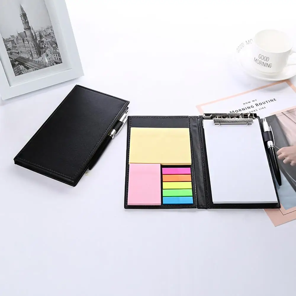 

Creative Sticky Notes Notepad Stationery Leather Diary Notebook with Pen Office School Supplies Student Gift