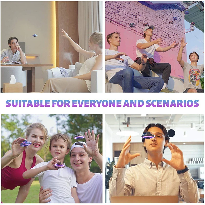 Mini Drone UFO Flying Fidget Spinner Hand Operated Induction Aircraft Toys for Kids Quadrocopter Dron Juguetes Dropship