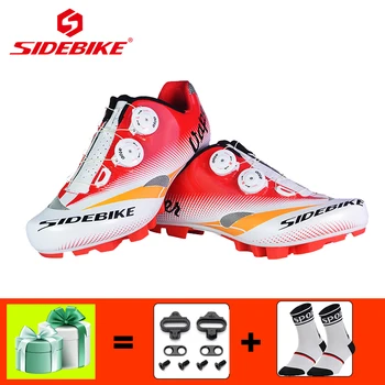 

SIDEBIKE Sapatilha Ciclismo MTB Cycling Shoes Mountain Bicycle Bike Racing Breathable SPD Self-Locking Riding Bike MTB Shoes