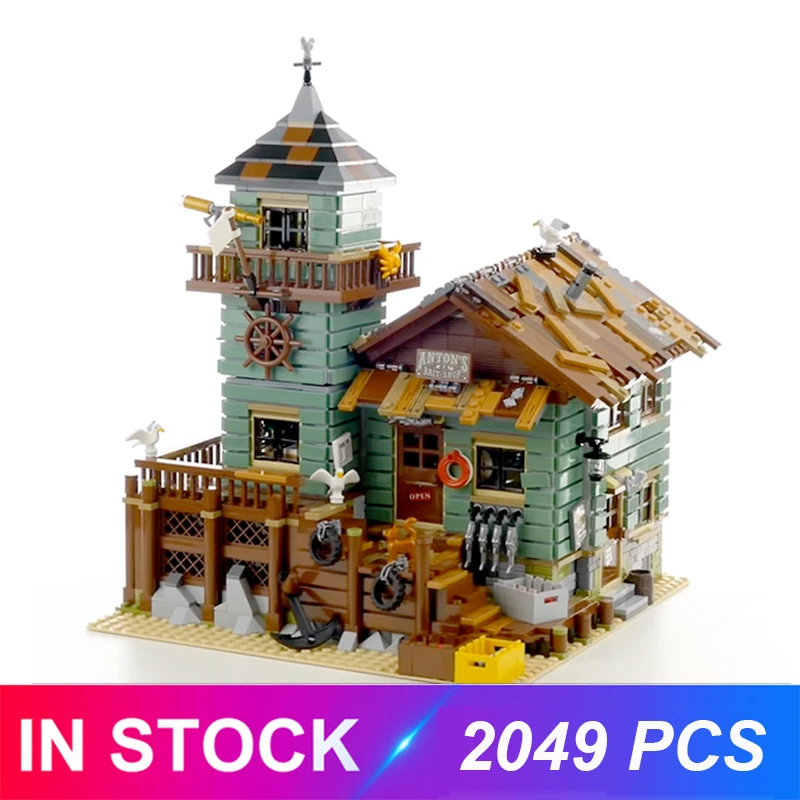 Ideas series The Old Fishing Store Model Building Blocks Toys For Children NEW