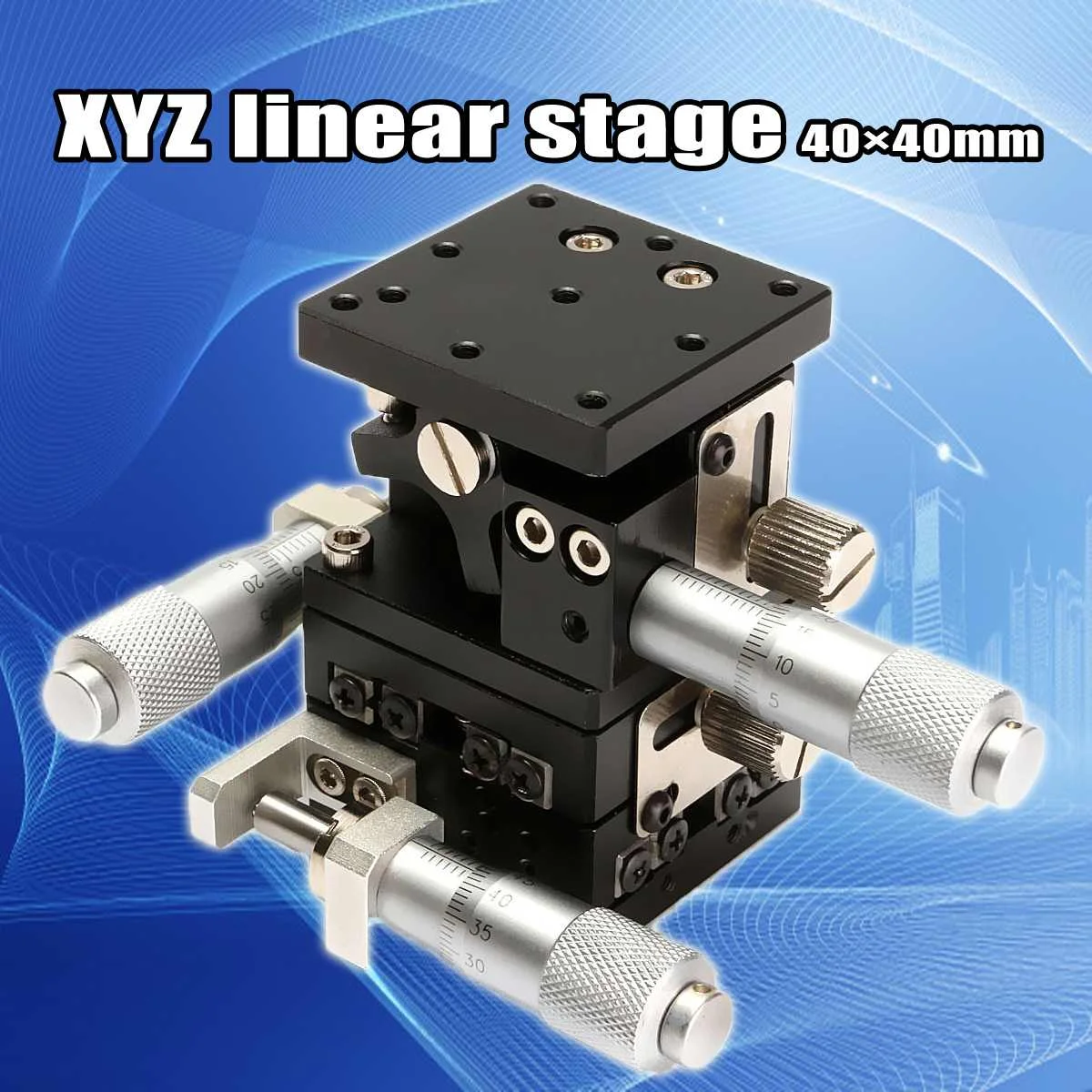 XYZ Axis 40*40 Trimming Station Manual Displacement Platform Linear Sliding Table 40*40mm LD40-LM XYZ40-LM
