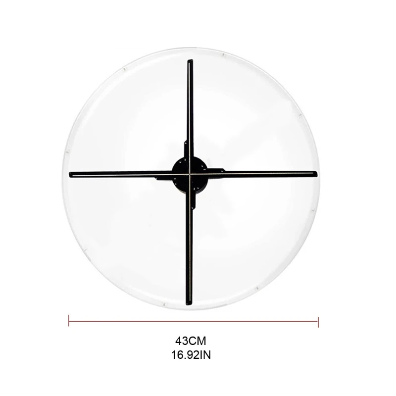 Ventilateur Holographique 3D 12,6 Pouces - 224 LED - Résolution 2000x224 - Pour Magasins, Bars - 4