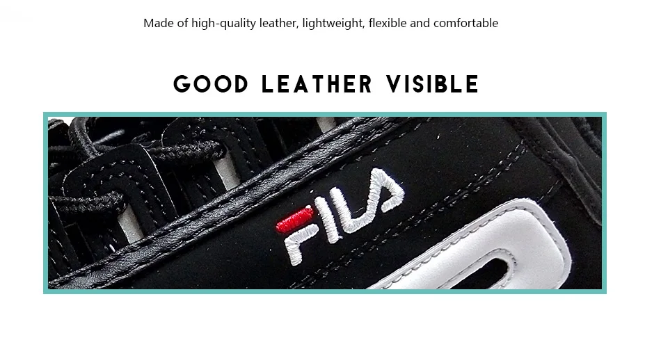 FILA Disruptor II 2 Running Shoes Summer Sport Shoe Men Breathable Zapatillas Women Increased Sneakers size 36-44 Black White