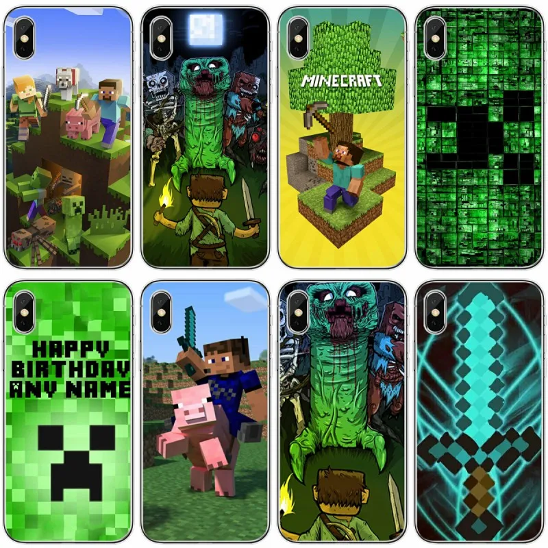 

Creeper Minecraft Soft Silicone Phone Case For iPhone 6 6plus 7 8plus 5 5S 5C SE For iPhone X XS XR XS Max