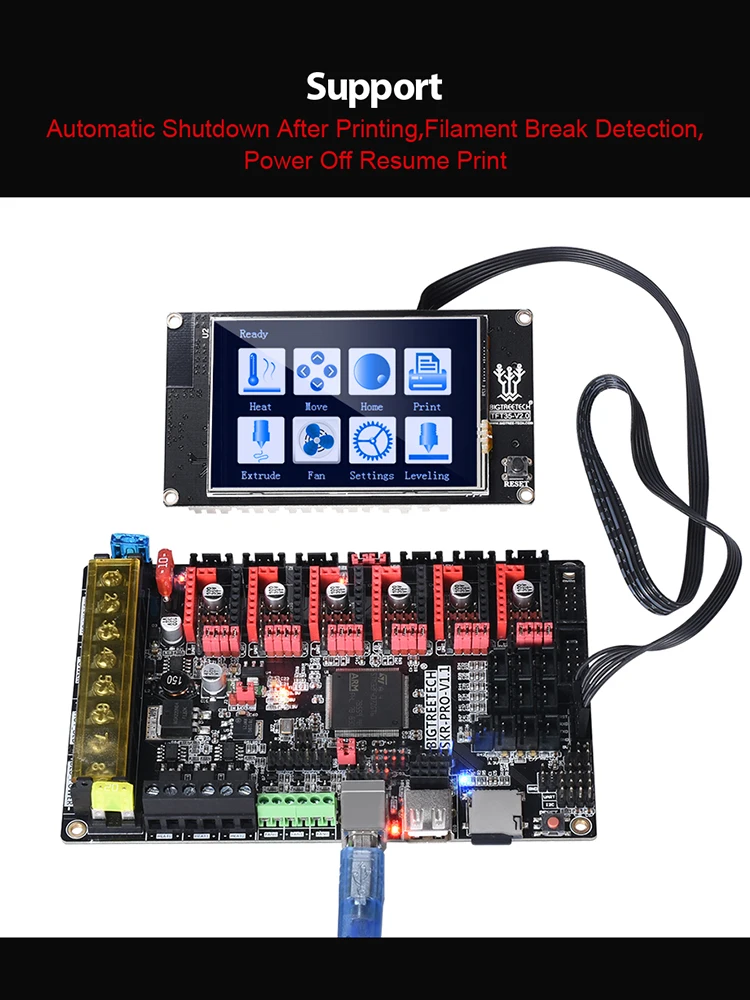 BIGTREETECH СКР V1.3 Управление доска 32Bit Smoothieboard+ TMC2209 V1.2 UART+ TFT35 V2.0 3D-принтеры Запчасти vs tmc2208 tmc2130 MKS Gen