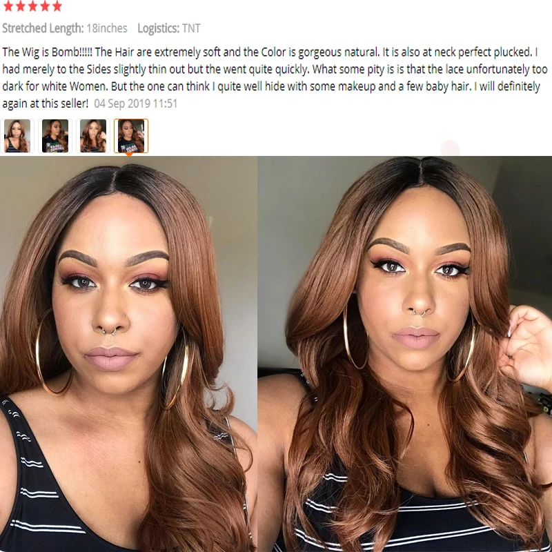 Beeos Ombre Цветные 13*4 кружевные передние парики Детские Волосы Бразильские Remy