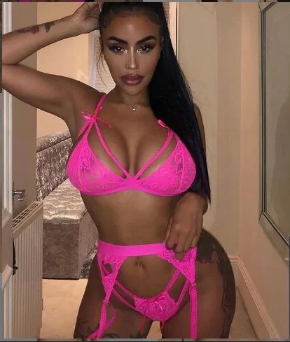Meihuida Women Sexy Lace See-through Lingerie Bra set Transparent Underwear Babydoll Nightwear Sleepwear Erotic Sex Costume - Цвет: rose red